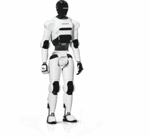 4NE1 Robot from NEURA Robotics standing white background