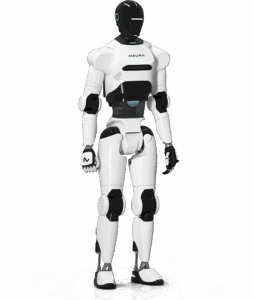 4NE1 Robot from NEURA Robotics standing white background