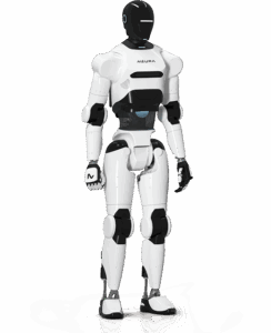 4NE1 Robot from NEURA Robotics standing white background