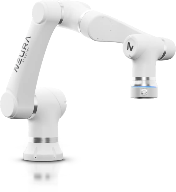 LARA Robot from NEURA Robotics on the floor white background