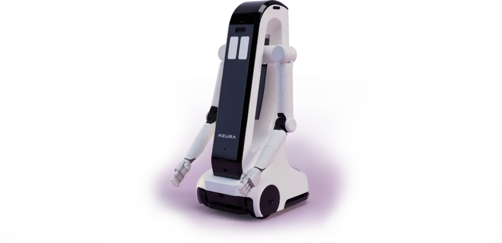 MiPA robot from NEURA Robotics with purple details