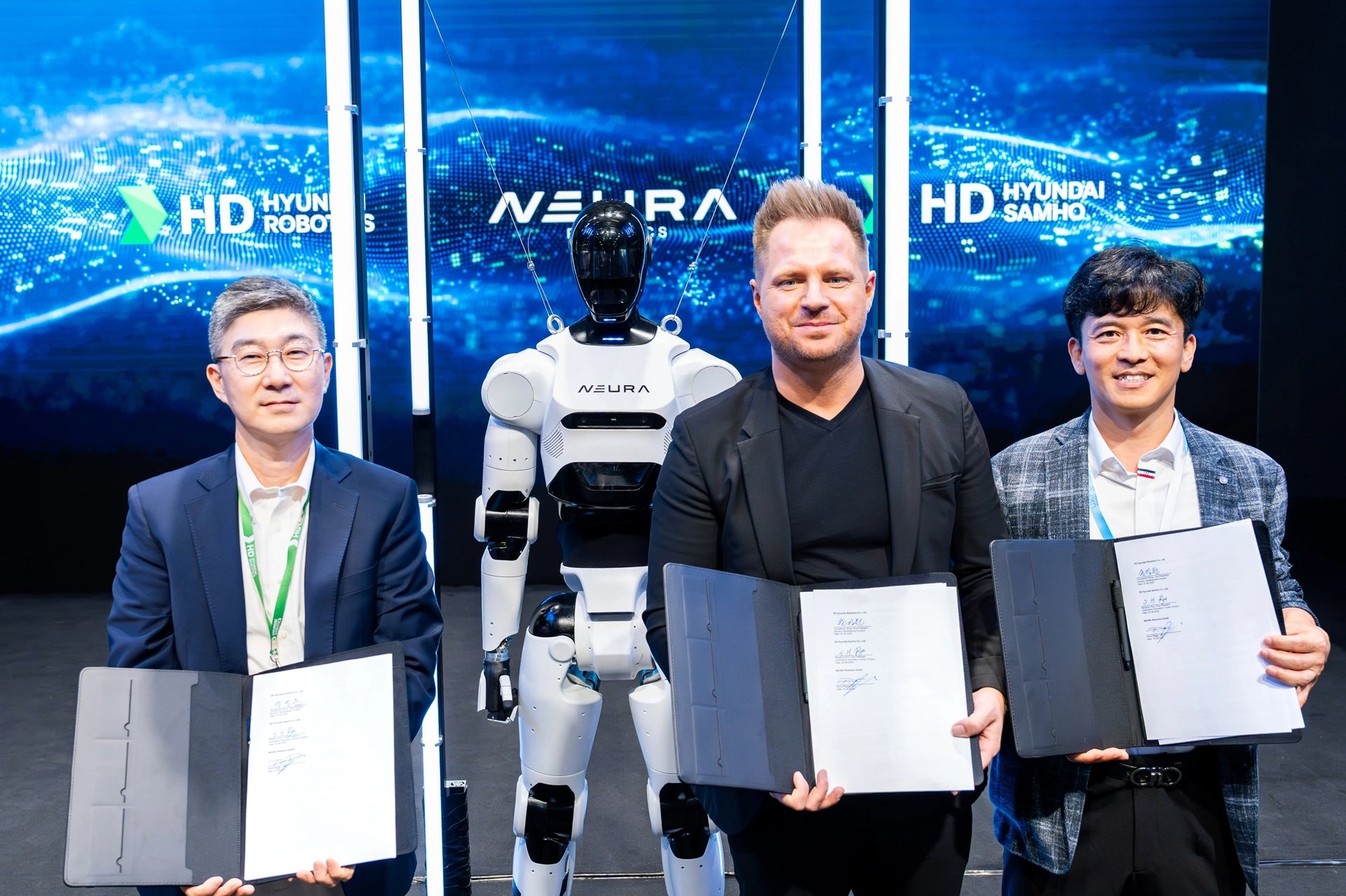 NEURA Robotics, HD Hyundai Samho, and HD Hyundai Robotics Partnership