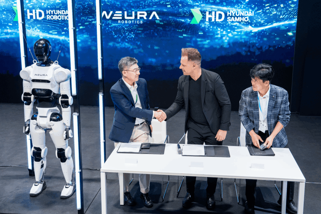 NEURA Robotics, HD Hyundai Samho, and HD Hyundai Robotics Partnership