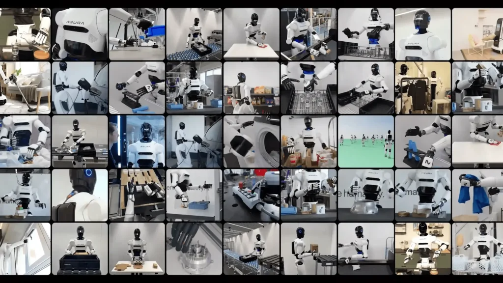 Robots training in NEURA Gym