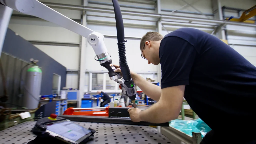 welding using neura robotics lara arm cobot